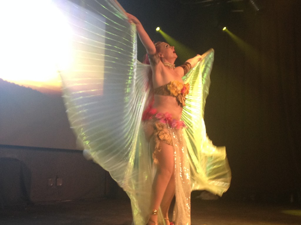 A performer shows off her elaborate costume at The Golden Pasties on September 29. Photo: Averi Harper