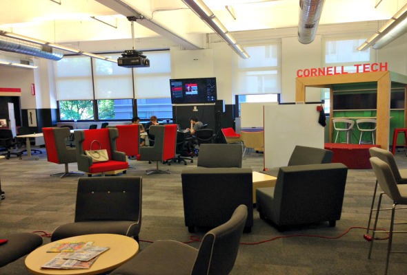 Collaborative Space at Cornell Tech. Photo: Emilyn Teh.