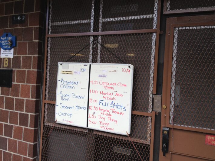 The Clinton Senior Center provides lunch for the elderly in midtown west. Photo: Celine Hacobian.