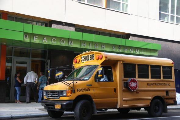 Beacon High School is located in Hell’s Kitchen on 44th Street and 10th Avenue. Photo: Tamara Saade.