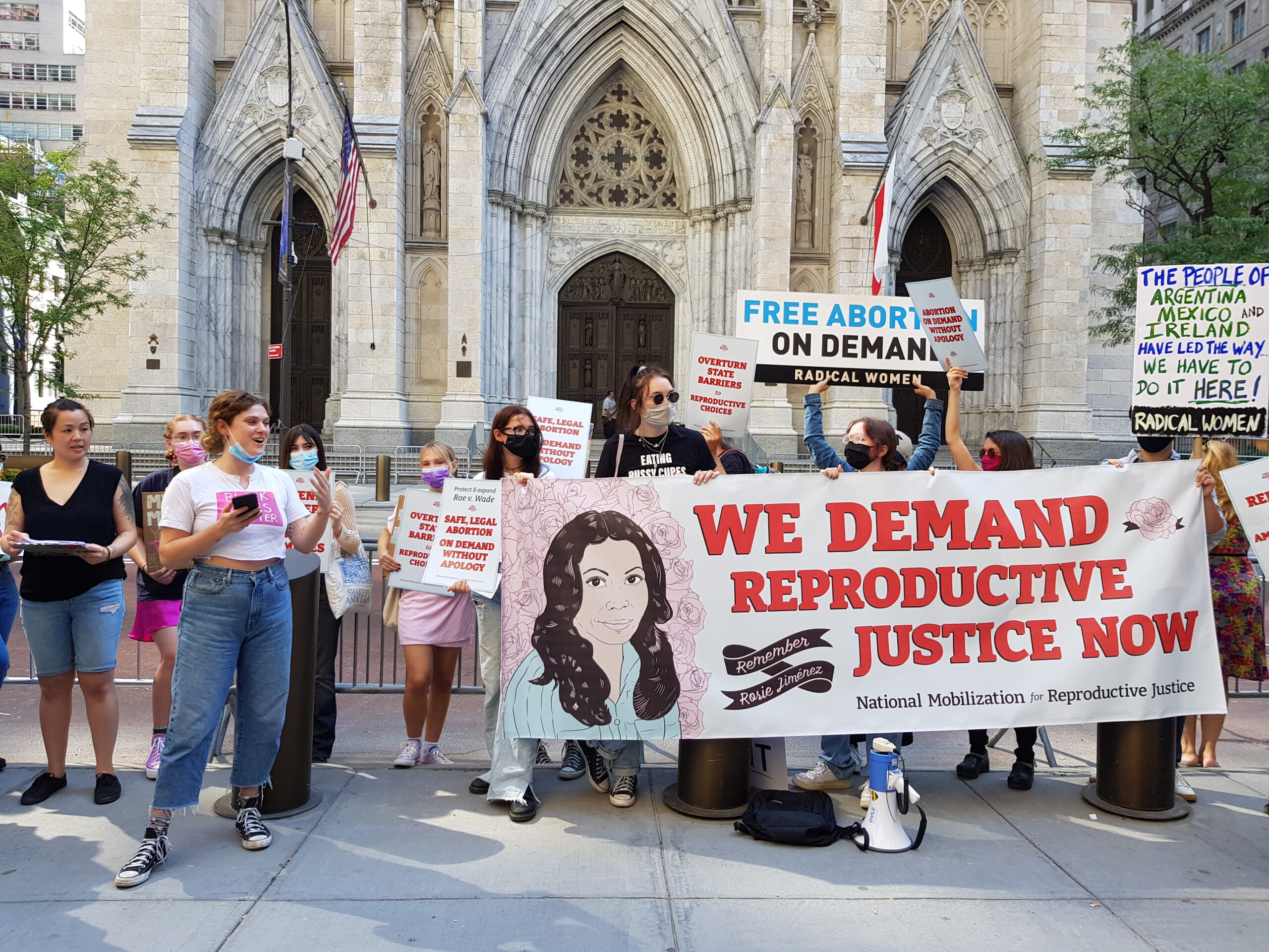 Demonstration for Reproductive Justice Held at St Patrick’s Cathedral