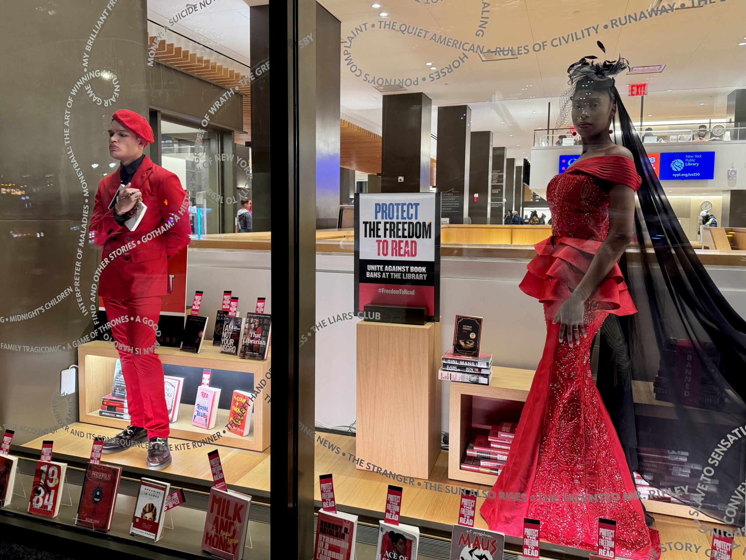 Fashion show at New York library highlights banned books